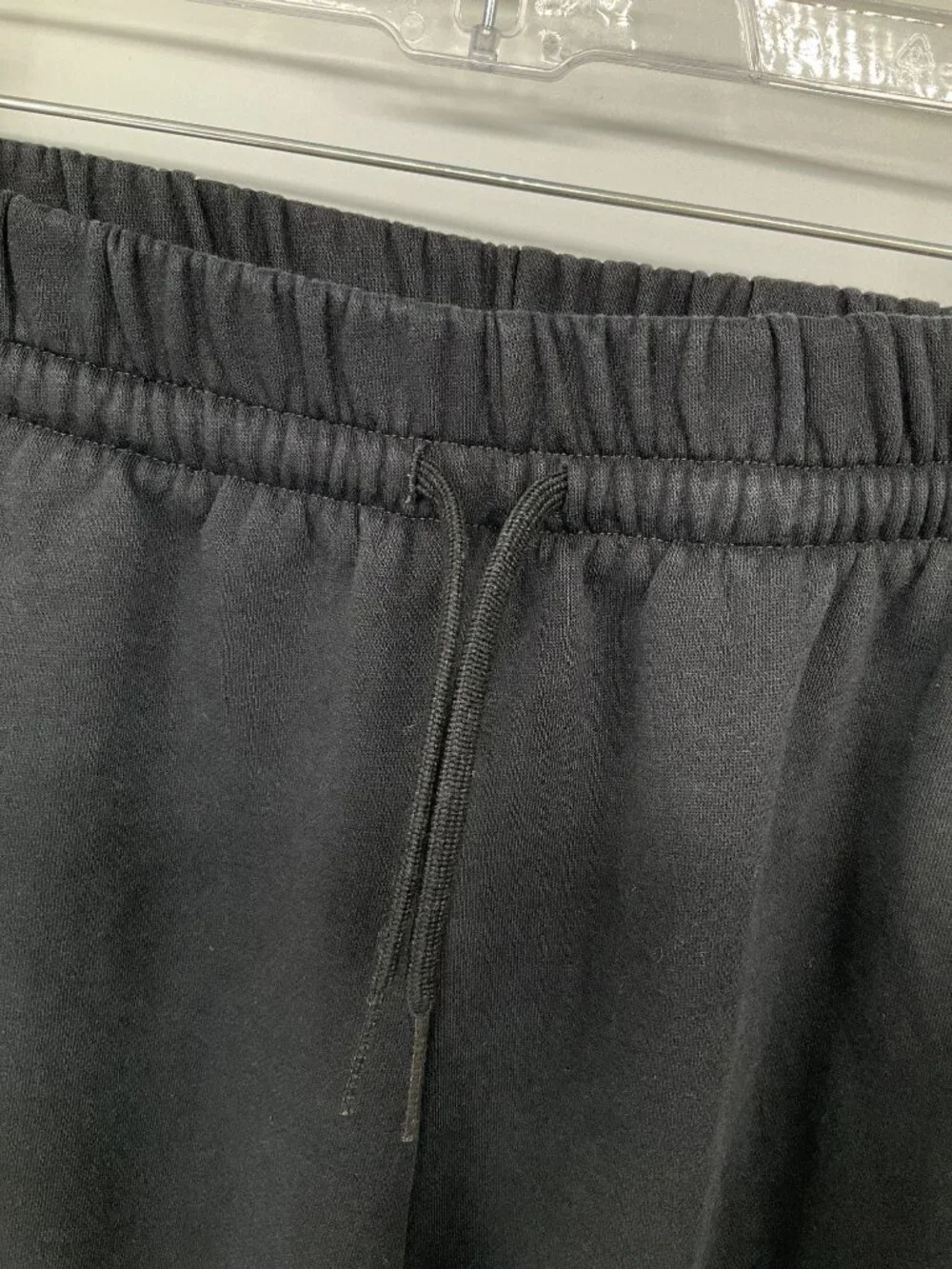 Adidas Essentials 3-Stripes Fleece Loose-Fit Sweatpants, Size XL, Black/White - Picture 6 of 8